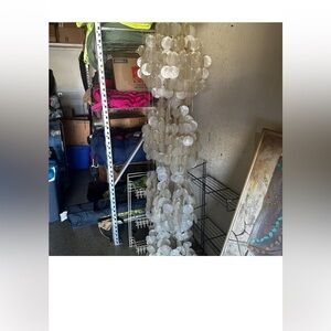 Vintage 4 Tier Capiz Shell Chandelier